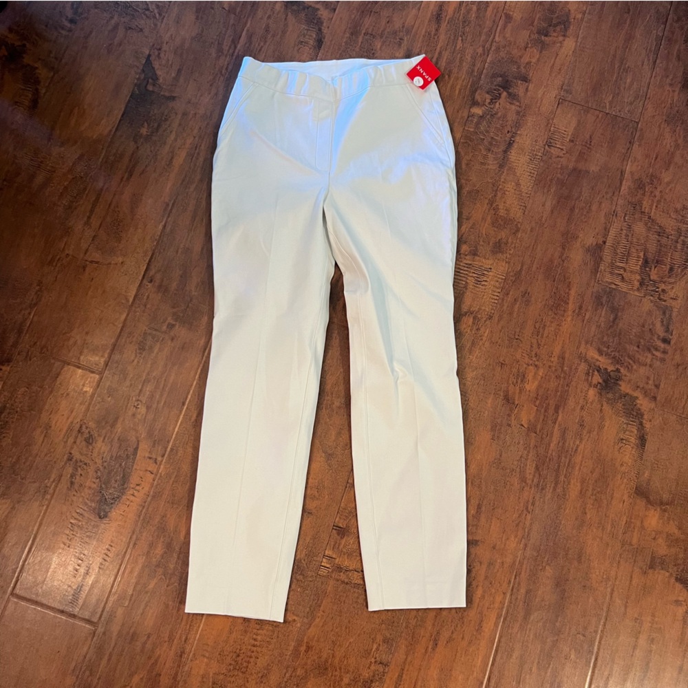 SPANX CLASSIC WHITE PANTS MEDIUM TALL STRAIGHT LEG